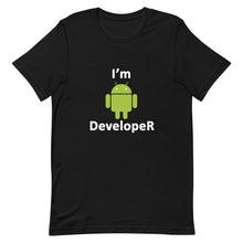 Load image into Gallery viewer, Technology "I'm Android Developer" Dark Color Unisex T-Shirt - Siddh Studio