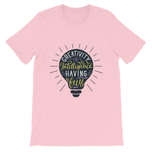Load image into Gallery viewer, Fact "Creativity Is Intelligence Having Fun" Unisex T-Shirt - Siddh Studio