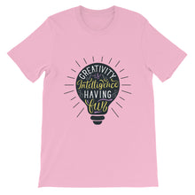 Load image into Gallery viewer, Fact "Creativity Is Intelligence Having Fun" Unisex T-Shirt - Siddh Studio