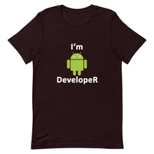 Load image into Gallery viewer, Technology "I'm Android Developer" Dark Color Unisex T-Shirt - Siddh Studio