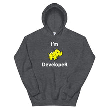 Load image into Gallery viewer, Technology "I'm Hadoop Developer" Dark Color Unisex Hoodie - Siddh Studio