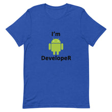 Load image into Gallery viewer, Technology "I'm Android Developer" Light Color Unisex T-Shirt - Siddh Studio