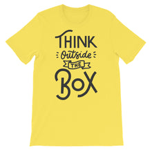 Load image into Gallery viewer, Motivational "Think Outside The Box" Unisex T-Shirt - Siddh Studio