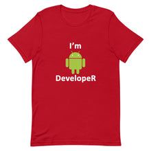 Load image into Gallery viewer, Technology "I'm Android Developer" Dark Color Unisex T-Shirt - Siddh Studio