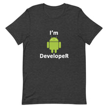 Load image into Gallery viewer, Technology "I'm Android Developer" Dark Color Unisex T-Shirt - Siddh Studio