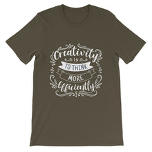 Load image into Gallery viewer, Fact "Creativity Is To Think" Unisex T-Shirt - Siddh Studio
