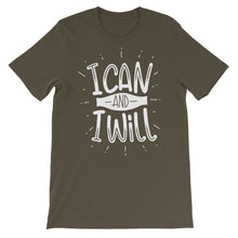 Load image into Gallery viewer, Motivational "I Can And I Will" Unisex T-Shirt - Siddh Studio
