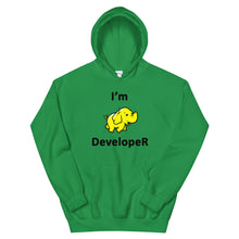 Load image into Gallery viewer, Technology "I'm Hadoop Developer" Light Color Unisex Hoodie - Siddh Studio