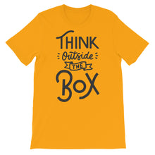 Load image into Gallery viewer, Motivational "Think Outside The Box" Unisex T-Shirt - Siddh Studio