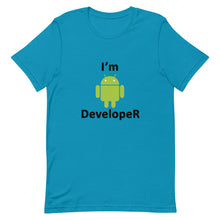 Load image into Gallery viewer, Technology "I'm Android Developer" Light Color Unisex T-Shirt - Siddh Studio