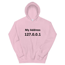 Load image into Gallery viewer, Technology "My Address 127.0.0.1" Light Color Unisex Hoodie - Siddh Studio