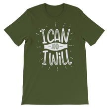 Load image into Gallery viewer, Motivational "I Can And I Will" Unisex T-Shirt - Siddh Studio