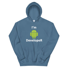 Load image into Gallery viewer, Technology "I'm Android Developer" Dark Color Unisex Hoodie - Siddh Studio