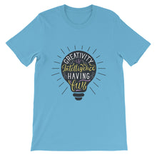 Load image into Gallery viewer, Fact "Creativity Is Intelligence Having Fun" Unisex T-Shirt - Siddh Studio