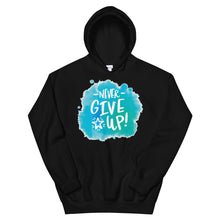 Load image into Gallery viewer, Motivational "Never Give Up" Unisex Hoodie - Siddh Studio
