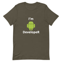 Load image into Gallery viewer, Technology "I'm Android Developer" Dark Color Unisex T-Shirt - Siddh Studio