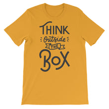 Load image into Gallery viewer, Motivational "Think Outside The Box" Unisex T-Shirt - Siddh Studio