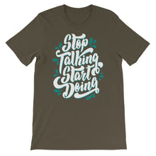 Load image into Gallery viewer, Fact "Stop Talking Start Doing" Unisex T-Shirt - Siddh Studio
