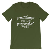 Load image into Gallery viewer, Fact "Great Things Never Come" Unisex T-Shirt - Siddh Studio