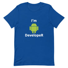 Load image into Gallery viewer, Technology "I'm Android Developer" Dark Color Unisex T-Shirt - Siddh Studio