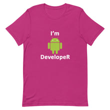 Load image into Gallery viewer, Technology "I'm Android Developer" Dark Color Unisex T-Shirt - Siddh Studio