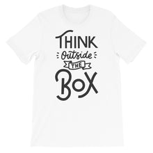 Load image into Gallery viewer, Motivational "Think Outside The Box" Unisex T-Shirt - Siddh Studio