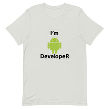 Load image into Gallery viewer, Technology "I'm Android Developer" Light Color Unisex T-Shirt - Siddh Studio