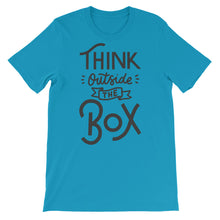 Load image into Gallery viewer, Motivational "Think Outside The Box" Unisex T-Shirt - Siddh Studio