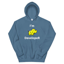 Load image into Gallery viewer, Technology "I'm Hadoop Developer" Dark Color Unisex Hoodie - Siddh Studio