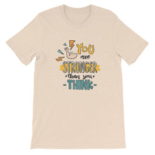 Load image into Gallery viewer, Motivational "You Are Stronger" Unisex T-Shirt - Siddh Studio