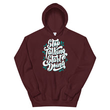 Load image into Gallery viewer, Fact "Stop Talking Start Doing" Unisex Hoodie - Siddh Studio