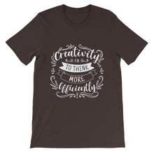 Load image into Gallery viewer, Fact "Creativity Is To Think" Unisex T-Shirt - Siddh Studio