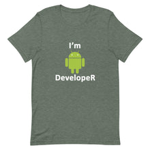 Load image into Gallery viewer, Technology "I'm Android Developer" Dark Color Unisex T-Shirt - Siddh Studio