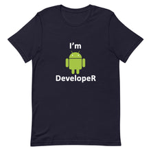 Load image into Gallery viewer, Technology "I'm Android Developer" Dark Color Unisex T-Shirt - Siddh Studio