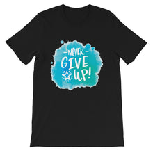 Load image into Gallery viewer, Motivational "Never Give Up" Unisex T-Shirt - Siddh Studio