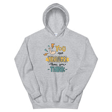 Load image into Gallery viewer, Motivational &quot;You Are Stronger&quot; Unisex Hoodie - Siddh Studio
