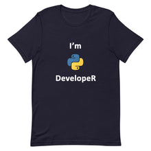 Load image into Gallery viewer, Technology &quot;I’m Python Developer&quot; Dark Color Unisex T-Shirt - Siddh Studio
