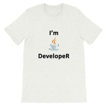 Load image into Gallery viewer, Technology &quot;I&#39;m Java Developer&quot; Light Color Unisex T-Shirt - Siddh Studio
