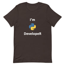 Load image into Gallery viewer, Technology &quot;I’m Python Developer&quot; Dark Color Unisex T-Shirt - Siddh Studio
