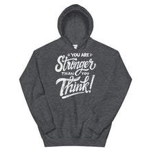 Load image into Gallery viewer, Motivational &quot;You Are Stronger Than You Think&quot; Unisex Hoodie - Siddh Studio
