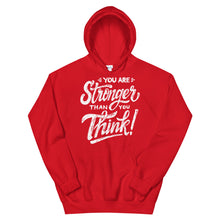 Load image into Gallery viewer, Motivational &quot;You Are Stronger Than You Think&quot; Unisex Hoodie - Siddh Studio
