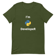 Load image into Gallery viewer, Technology &quot;I’m Python Developer&quot; Dark Color Unisex T-Shirt - Siddh Studio
