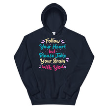 Load image into Gallery viewer, Fact &quot;Follow Your Heart&quot; Unisex Hoodie - Siddh Studio
