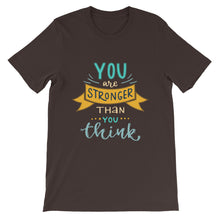 Load image into Gallery viewer, Motivational &quot;You Are Stronger Than You Are&quot; Unisex T-Shirt - Siddh Studio
