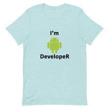 Load image into Gallery viewer, Technology &quot;I&#39;m Android Developer&quot; Light Color Unisex T-Shirt - Siddh Studio
