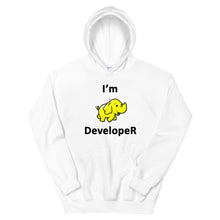 Load image into Gallery viewer, Technology &quot;I&#39;m Hadoop Developer&quot; Light Color Unisex Hoodie - Siddh Studio
