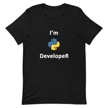 Load image into Gallery viewer, Technology &quot;I’m Python Developer&quot; Dark Color Unisex T-Shirt - Siddh Studio
