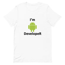 Load image into Gallery viewer, Technology &quot;I&#39;m Android Developer&quot; Light Color Unisex T-Shirt - Siddh Studio
