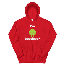 Load image into Gallery viewer, Technology &quot;I&#39;m Android Developer&quot; Dark Color Unisex Hoodie - Siddh Studio
