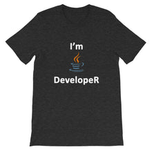 Load image into Gallery viewer, Technology &quot;I&#39;m Java Developer&quot; Dark Color Unisex T-Shirt - Siddh Studio
